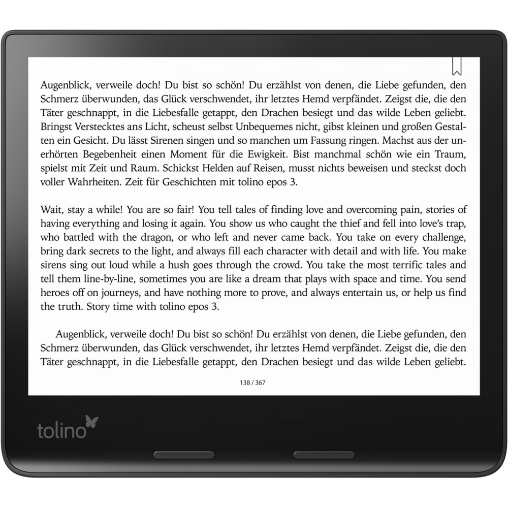 Tolino epos 3 WiFi 32 GB / 1 GB - eBook-Reader - schwarz